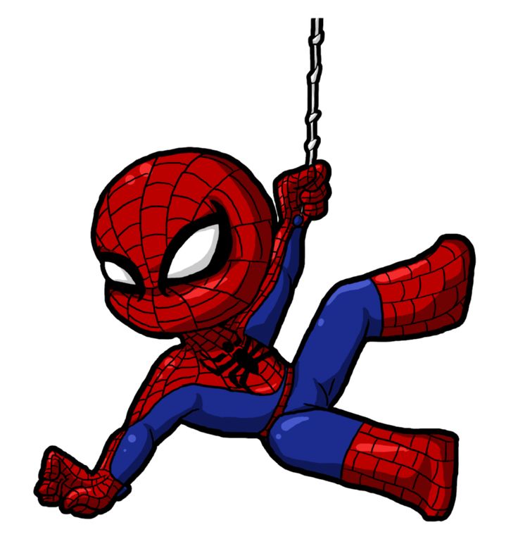 Kids spiderman cartoon clipart