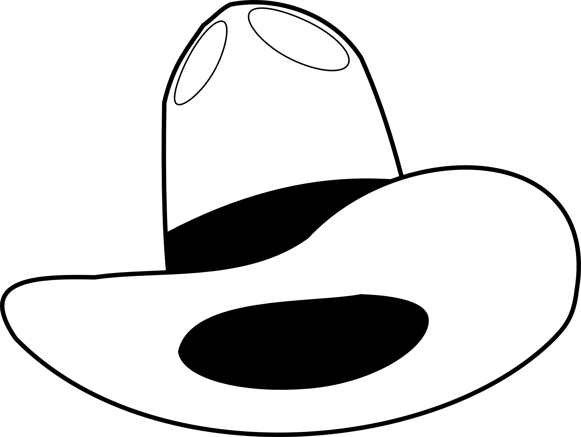 Hat Black And White Clipart