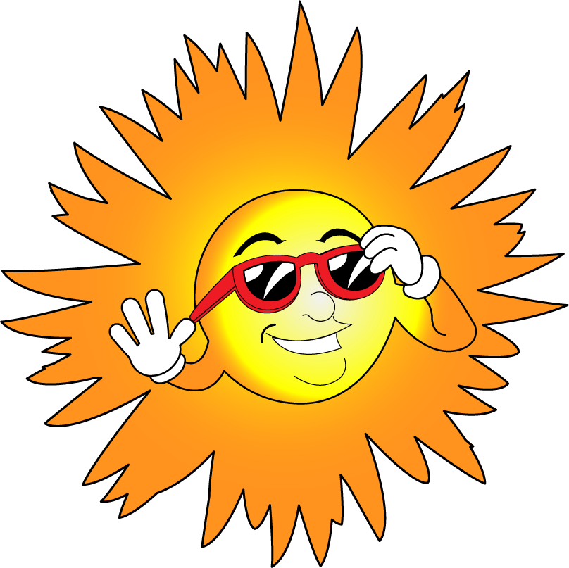 Sun With Sunglasses Clip Art - Free Clipart Images