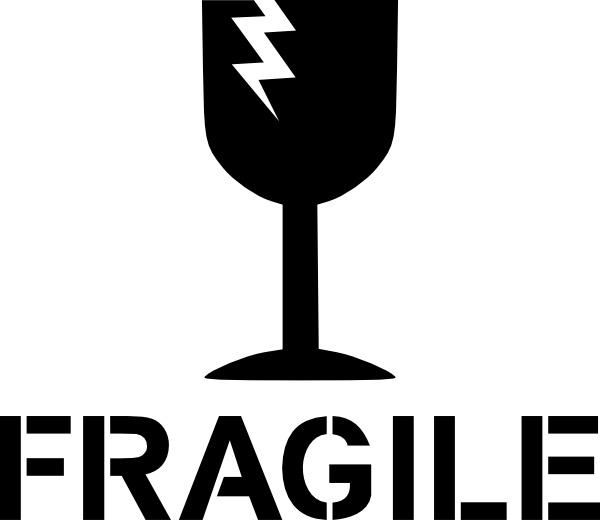 Clipart fragile sign