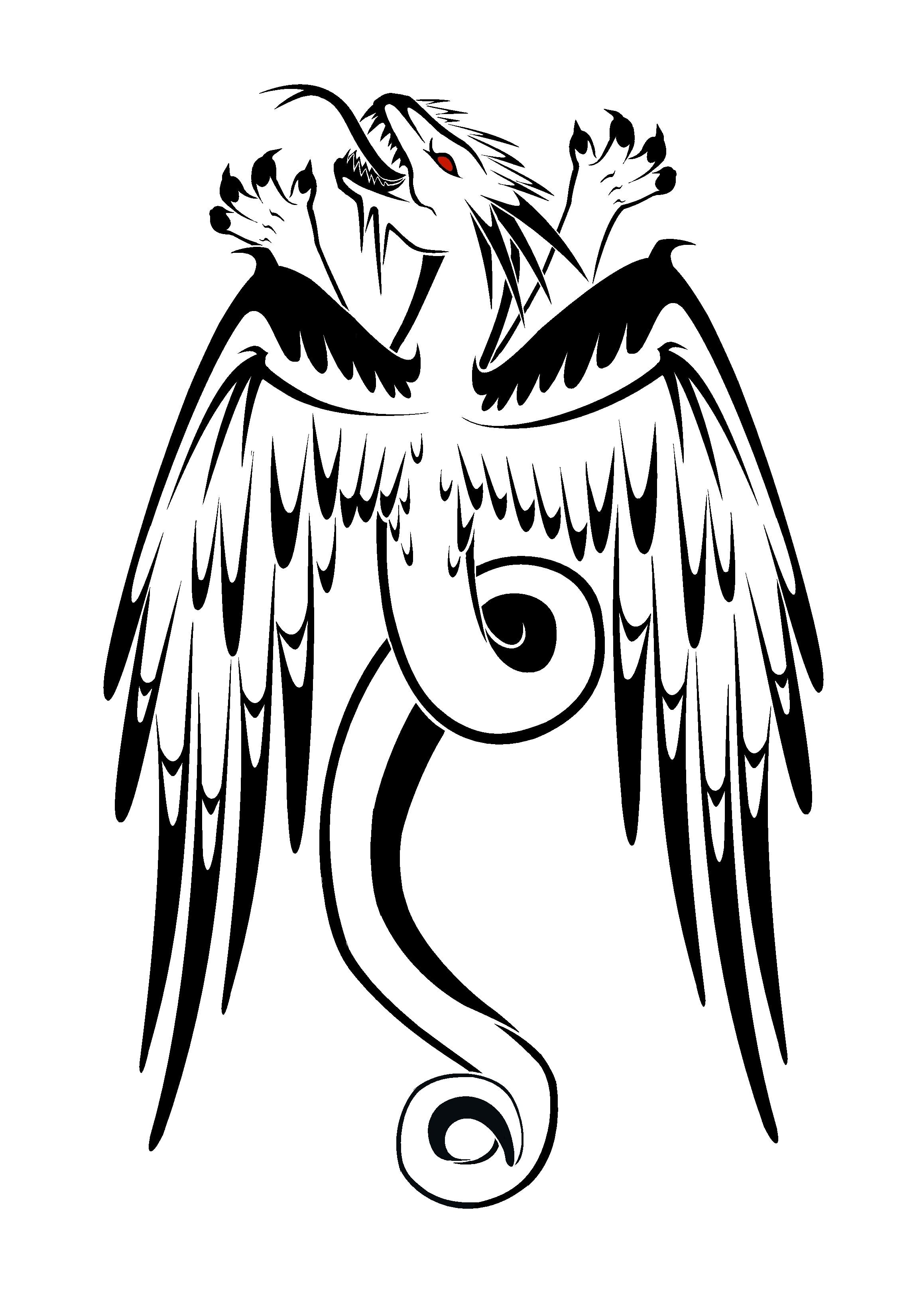 Eagle Dragon Tattoo Sample