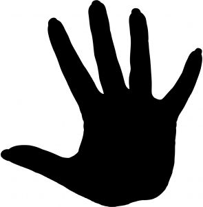 Left Hand Silhouette Clipart