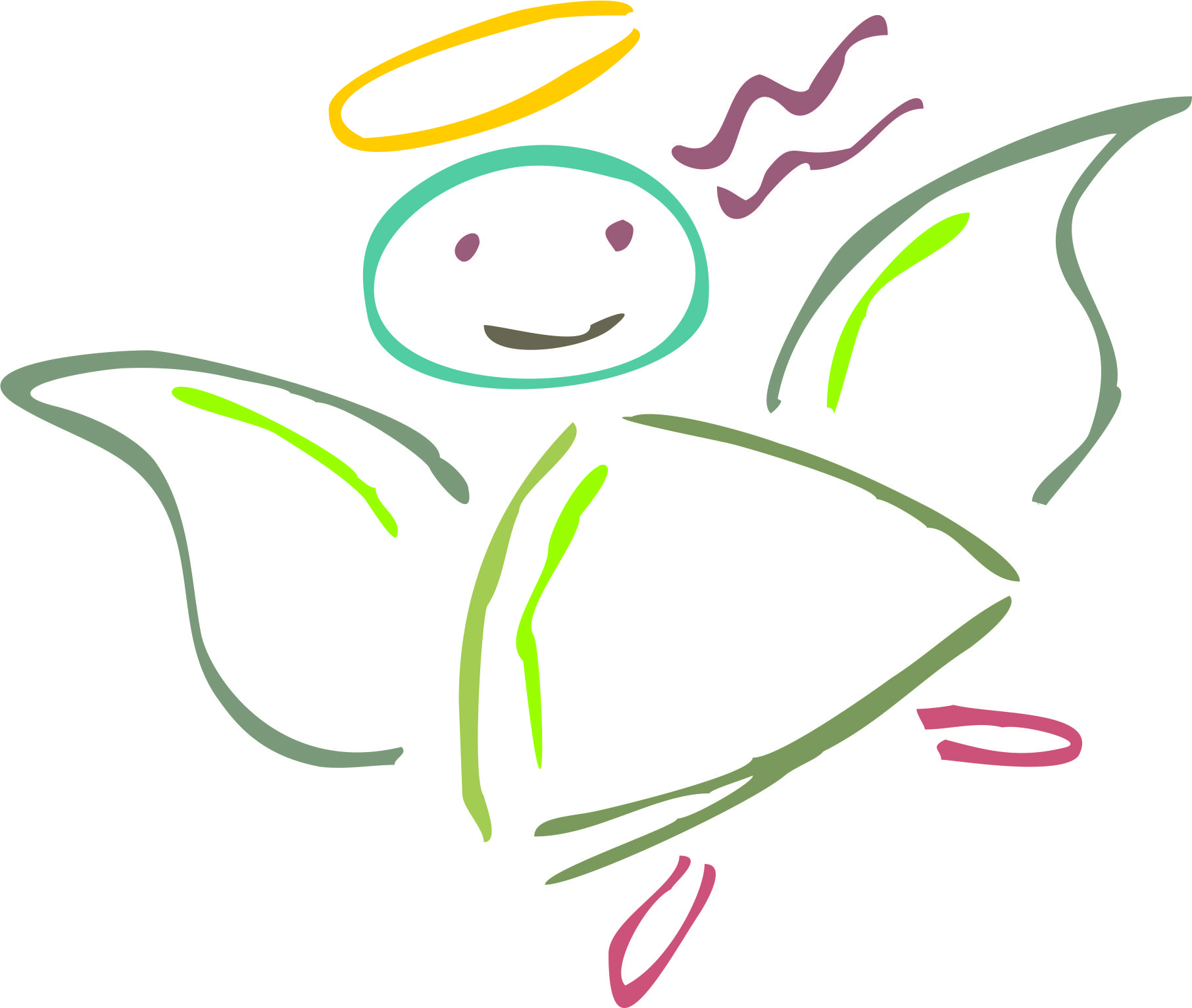 468 views Cartoon Angel Clipart