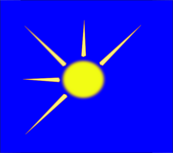 Sun with blue sky - vector Clip Art