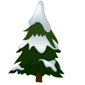 Evergreen tree clipart for christmas