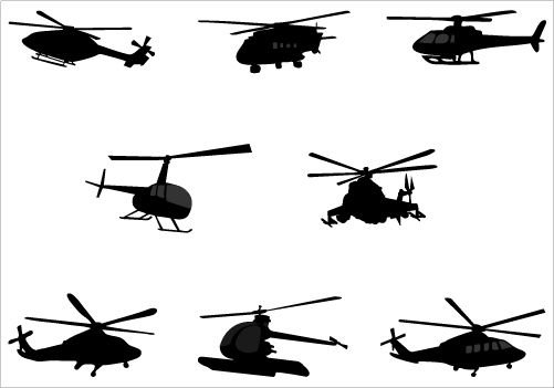 Helicopters, Clip art and Silhouette