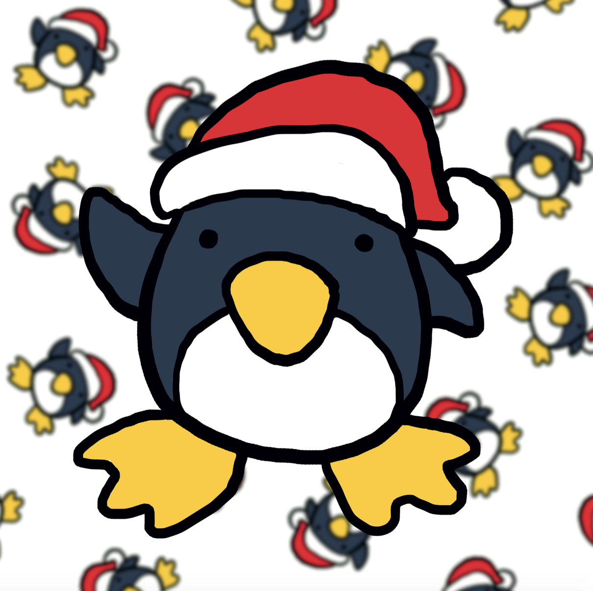 Izzy Bean illustrations: How To Draw A Cute Christmas Penguin - A ...