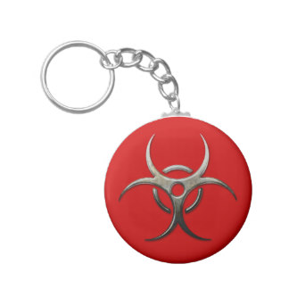 Biohazard Symbol Keychains | Zazzle