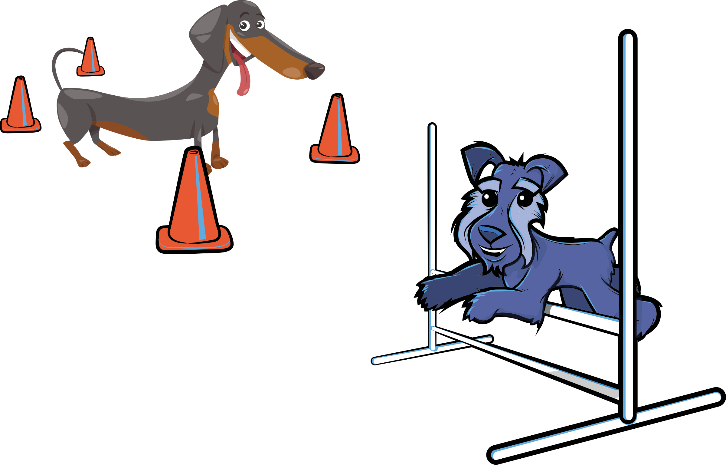 Clipart - Dog agility