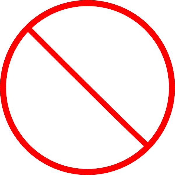 No sign clipart with transparent background - ClipartFox