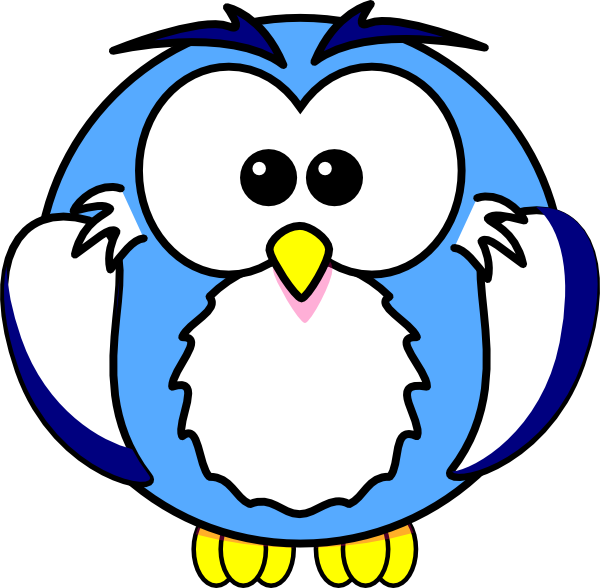 Pale Blue Owl clip art - vector clip art online, royalty free ...