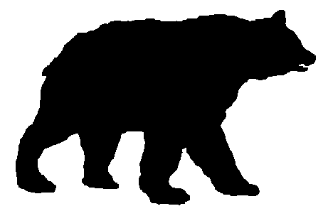 Grizzly Bear Black And White Clipart