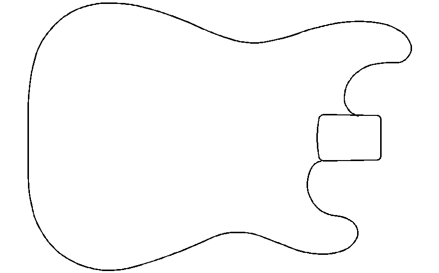 Stratocaster Body Template