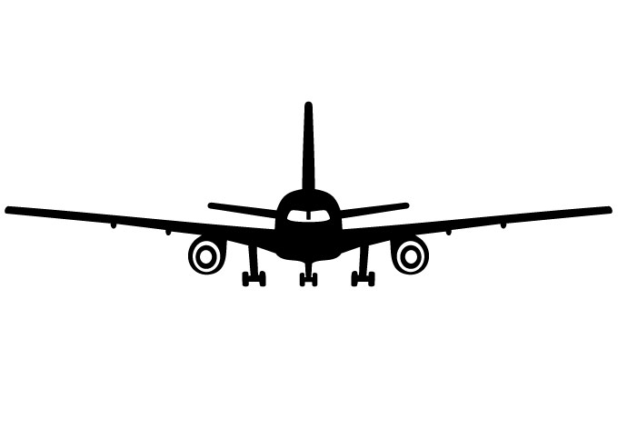 Plane Silhouette Wall Decal - Home Decor Style for Boys