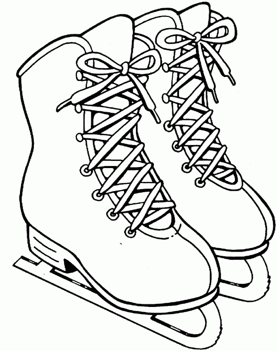 Ice skates - Free Printable Coloring Pages