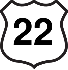 Route 22 Sign clip art - vector clip art online, royalty free ...