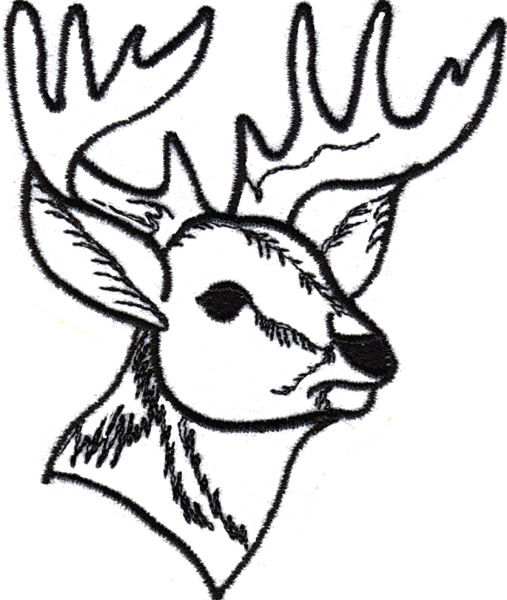 reindeer head outline