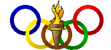 Olympic type sports clip art of rings with Champions All text