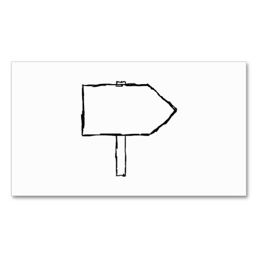 Signpost Arrow. Black and White. Business Card Template from Zazzle.