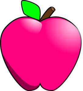 Magenta Apple clip art - vector clip art online, royalty free ...