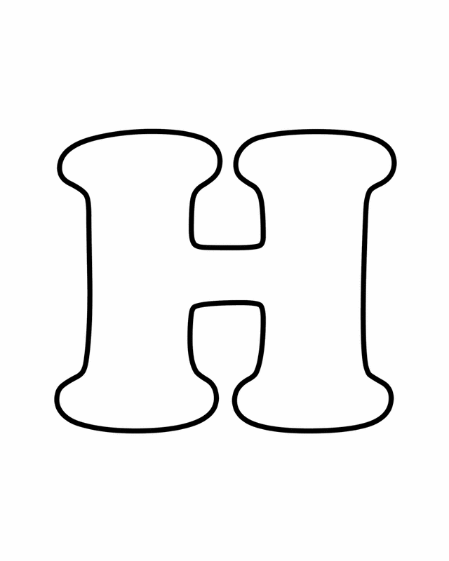 Letter H - Free Printable Coloring Pages