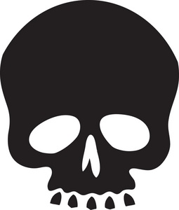 Skull Clipart Image - Silhouette of a Skull