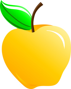Yellow Apple Clipart Image - Sweet Yellow Apple