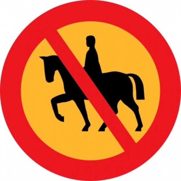 No Horse Riding Sign clip art | Download free Vector
