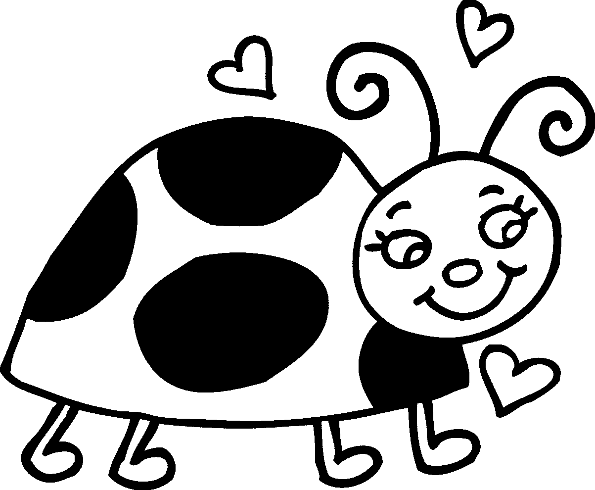 cute ladybug clipart black and white - photo #24