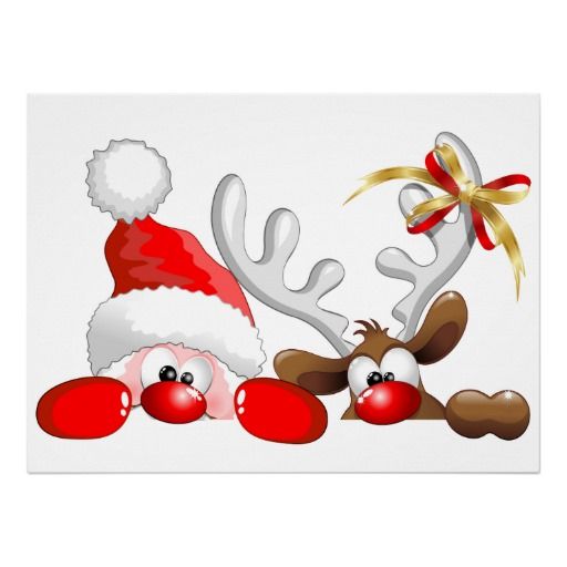 Santa And Reindeer | Reindeer ...