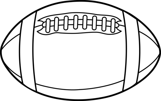Clip Art Black And White Football Clipart