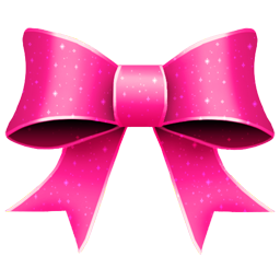 Pink ribbon bow clipart