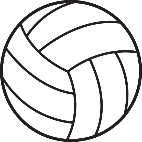picture of a volleyball black - Vergilis Clipart