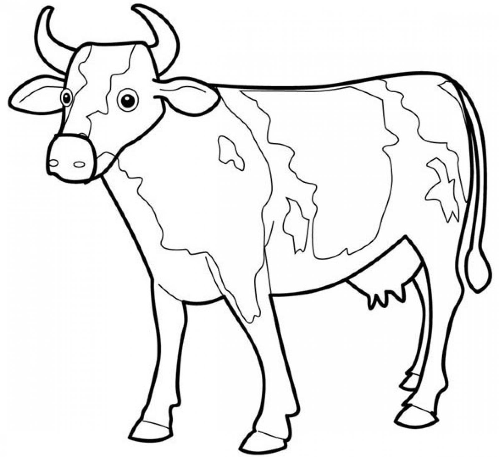 Cow Coloring Page - Dr. Odd