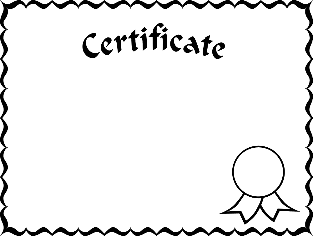 Gift Certificate Frame Clipart