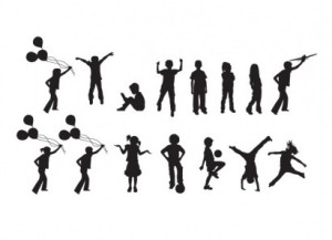Free Vector Children Silhouette - Free backgrounds, free vector ...