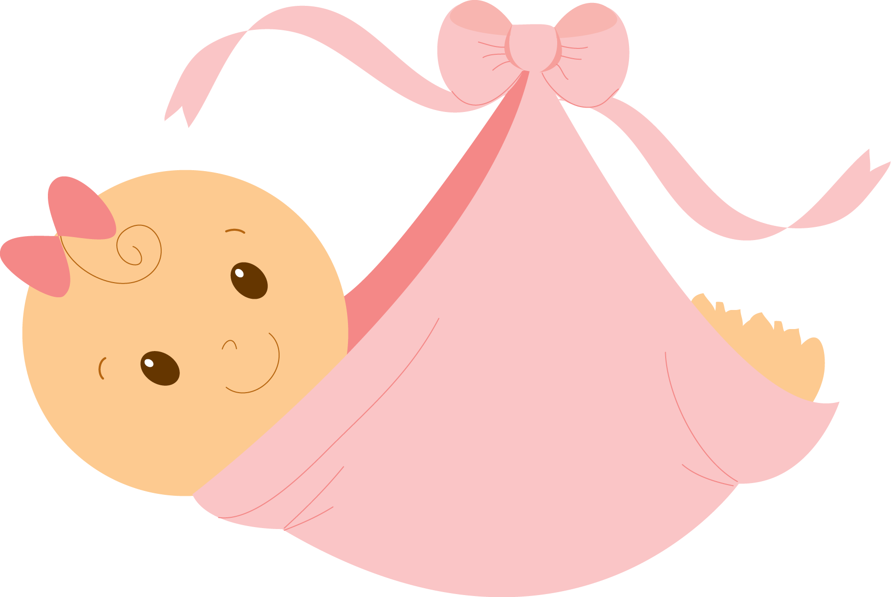 Pink Baby Girl Clipart