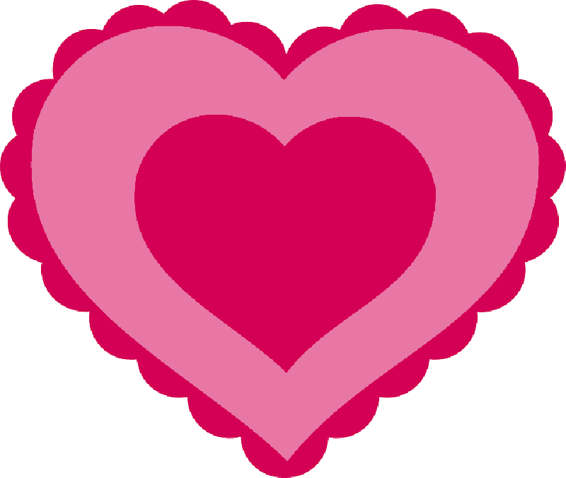 Cartoon Heart Love Pink Hearts Care Valentine Public