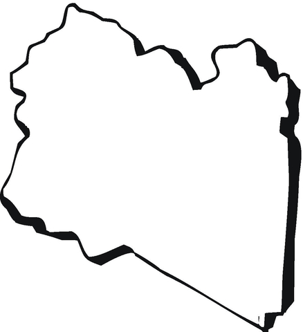 Libya Map Outline coloring page | Free Printable Coloring Pages