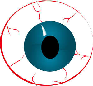 Scary red eyes eyeball clipart