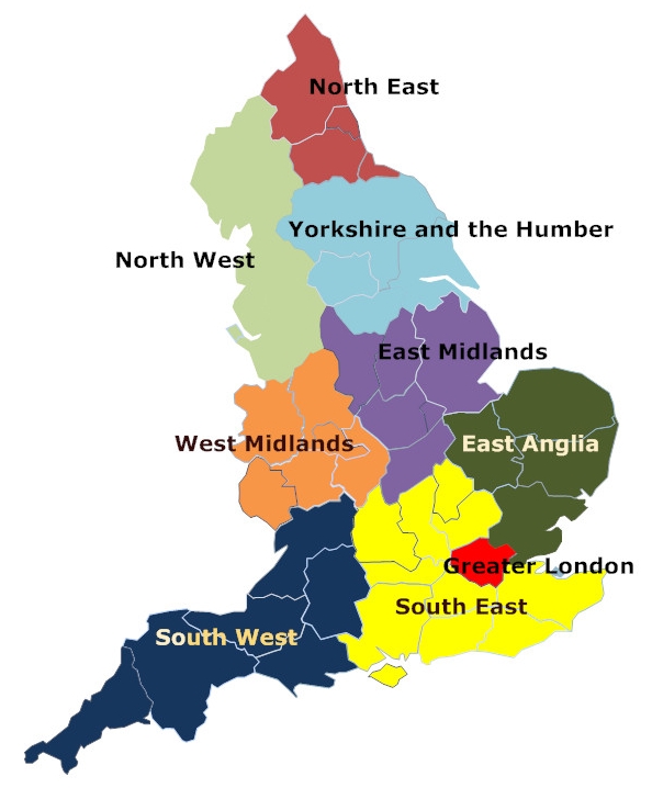 Geography Blog: Maps of England