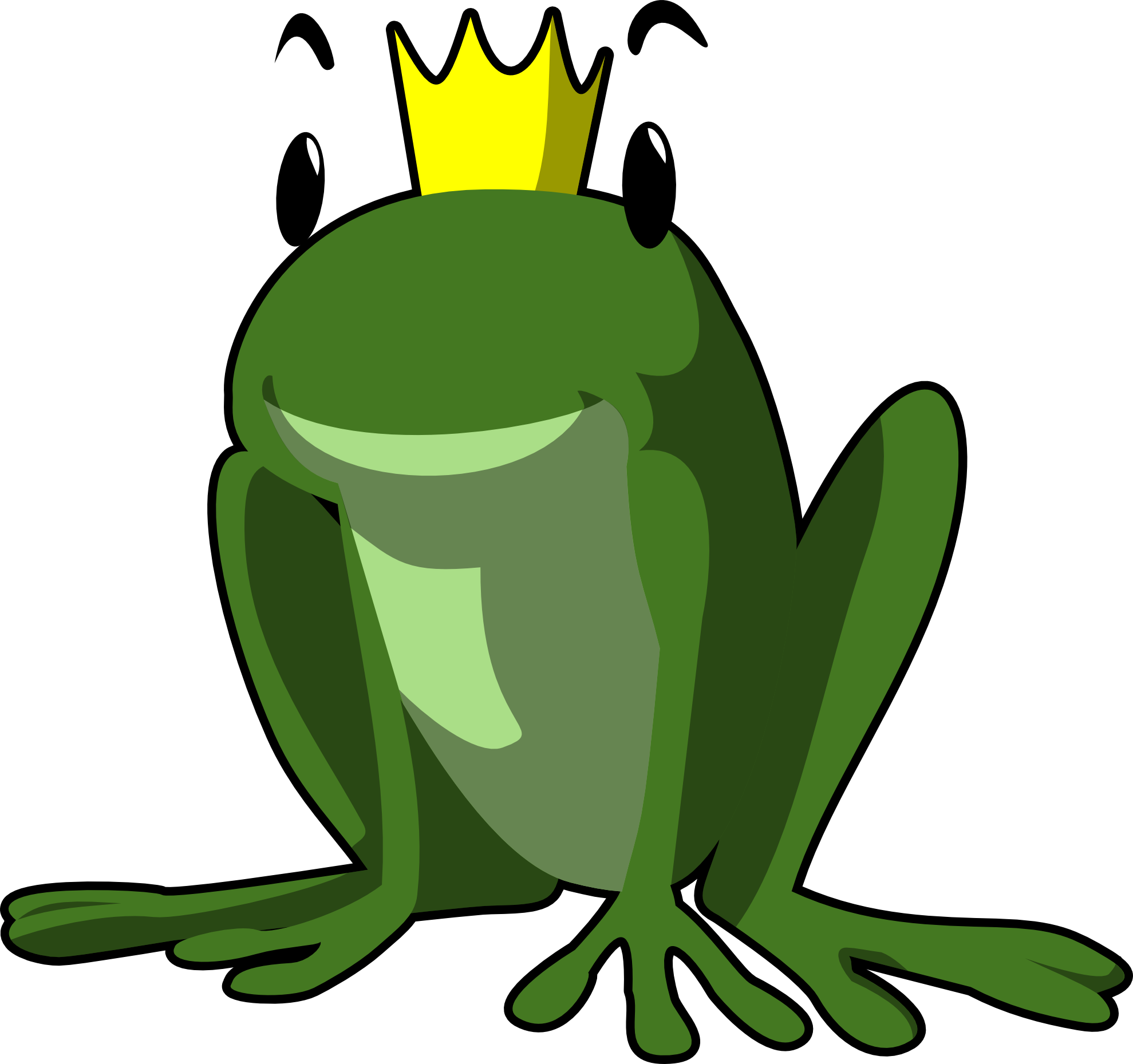 Clip Art: frog prince normal art clipartist.net ...