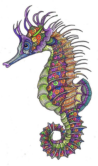 Seahorse Drawing | How To Draw ...