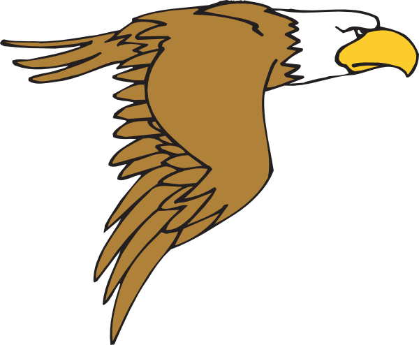 Flying Bald Eagle Cartoon Clip Art - vector clip art ...