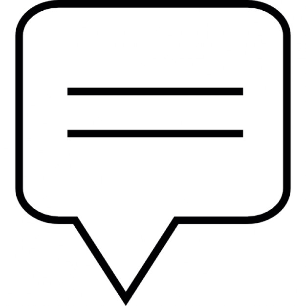 Speech bubble with text lines, IOS 7 interface symbol Icons | Free ...