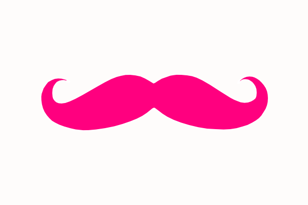 Pink Mustache Clipart