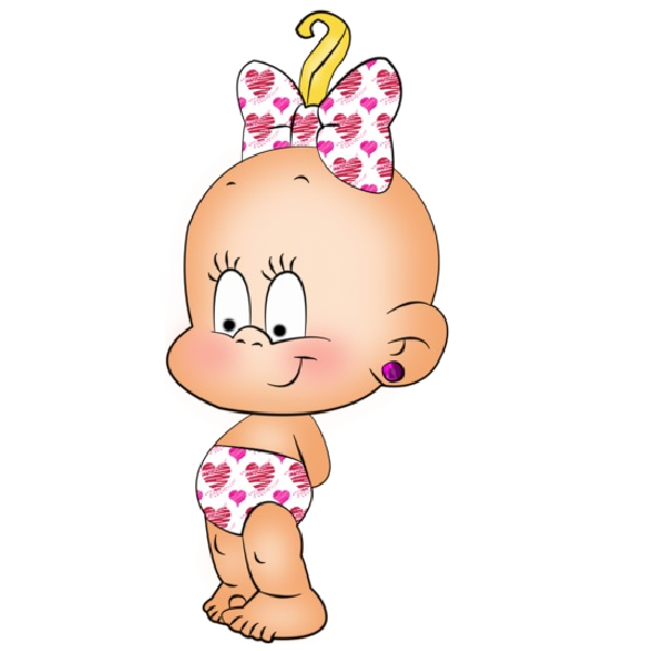 Baby girl cartoon clipart