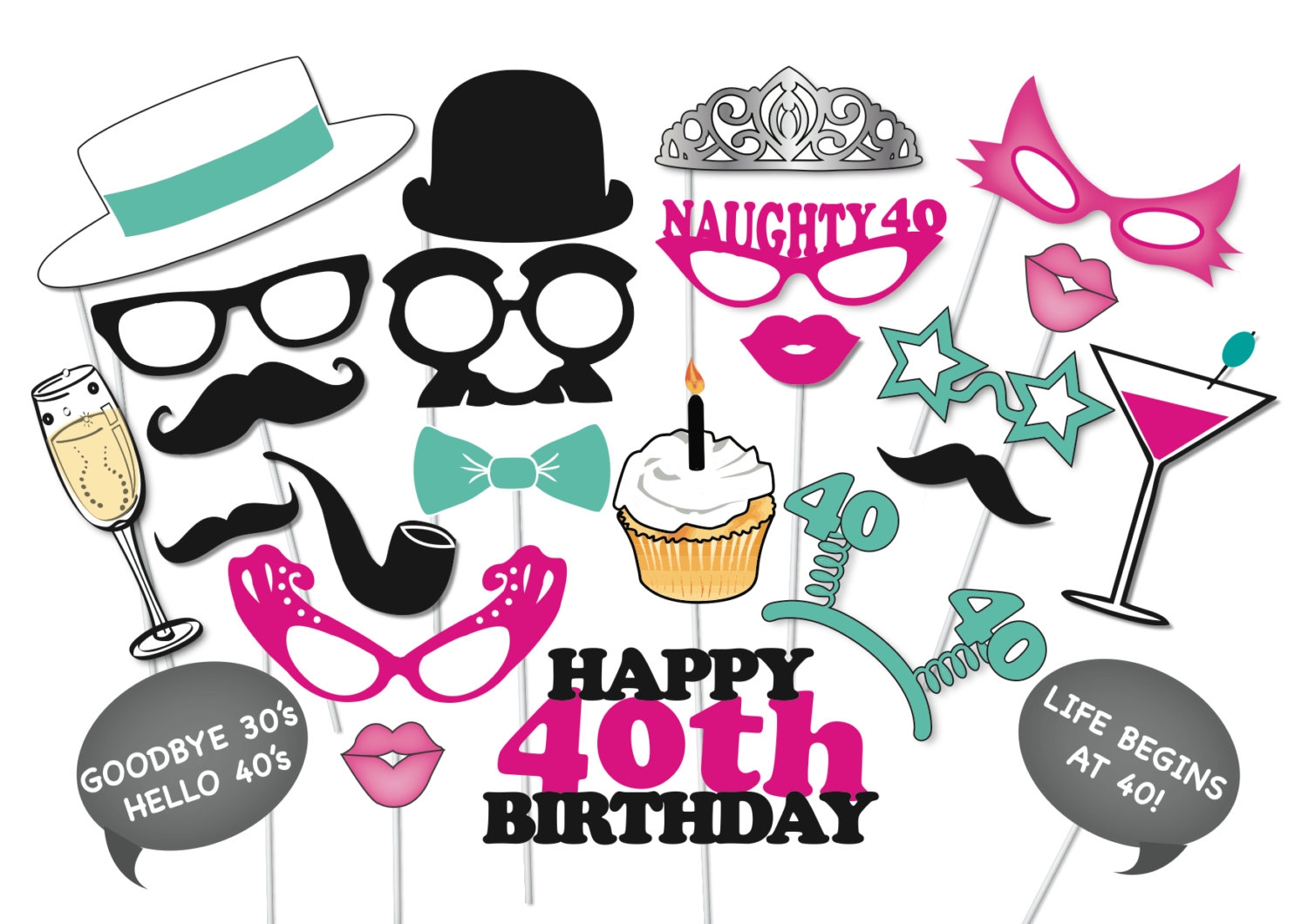 40th Birthday Pictures Clip Art Clipart Best