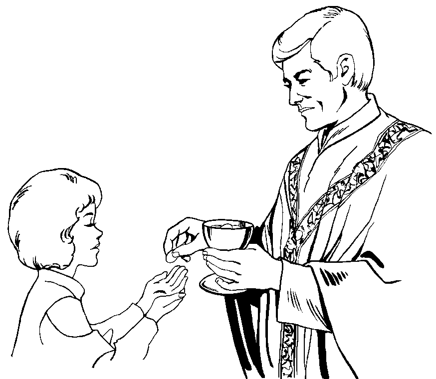 First Holy Communion Coloring Pages - AZ Coloring Pages