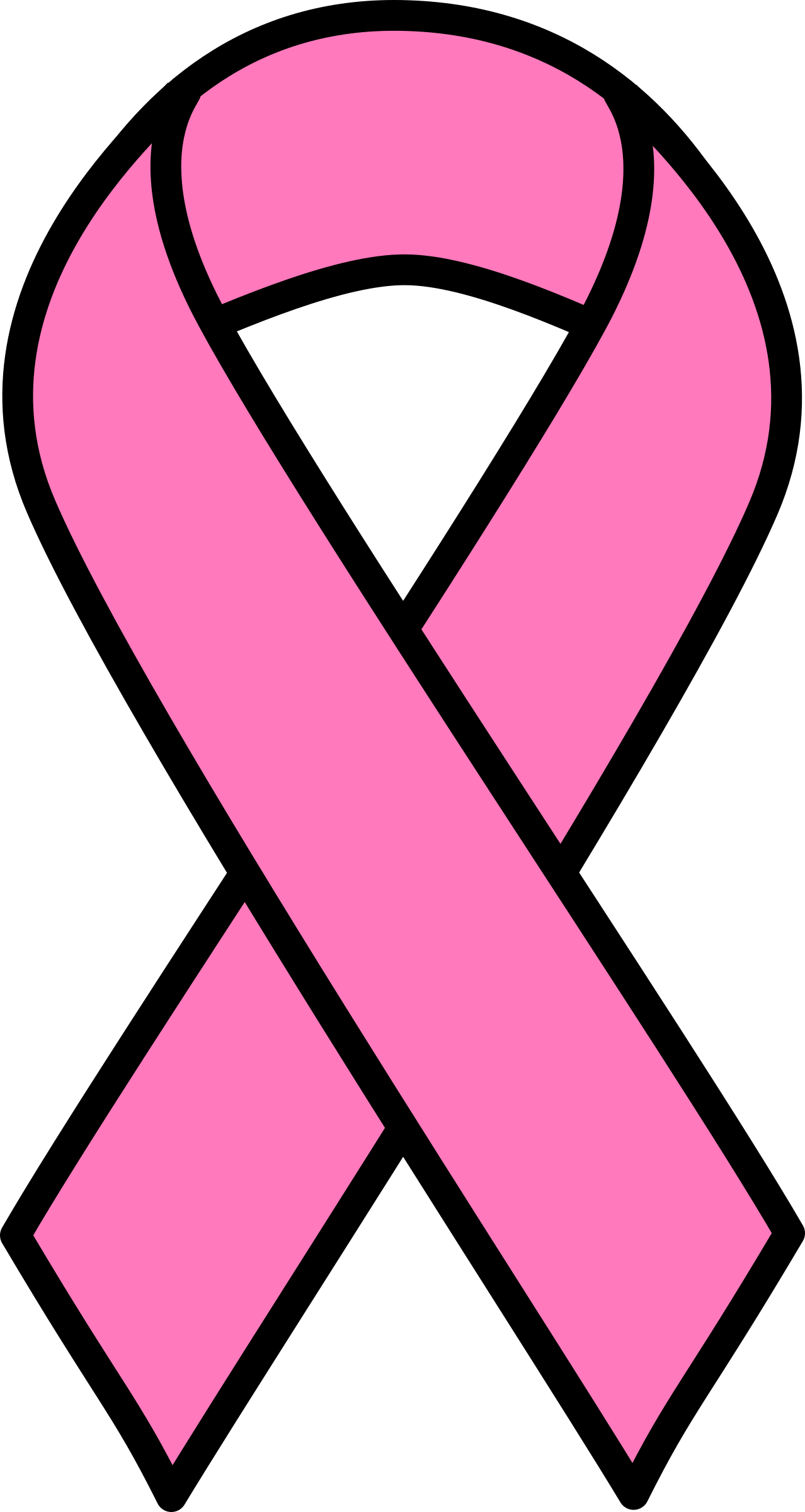 Breast cancer ribbon template free clipart - Clipartix